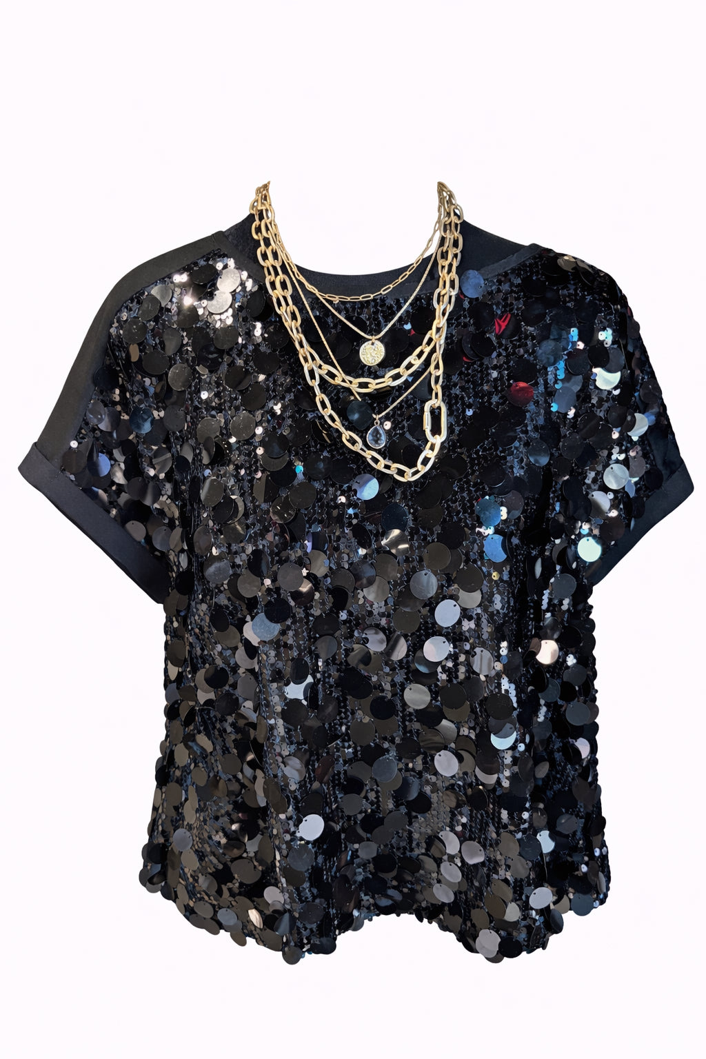 Ready For Vegas Black Sequin Top image 1