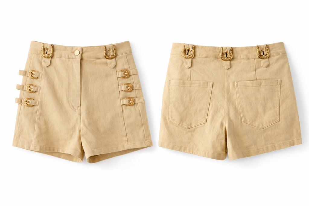 Haute Honey Ivory Denim Shorts  image 1