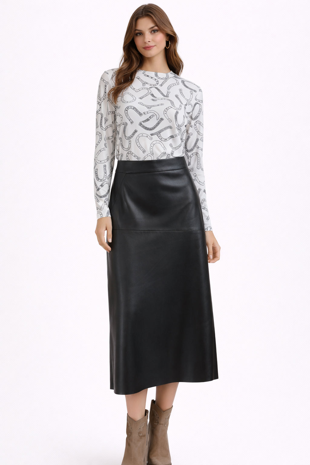 Petal to the Metal Faux Leather Skirt  image 0