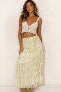 Fluffy Waves Ivory Lace Skirt image 0