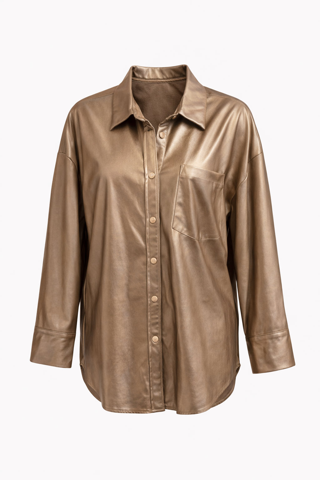24 Karats Faux Leather Gold Jacket  image 0