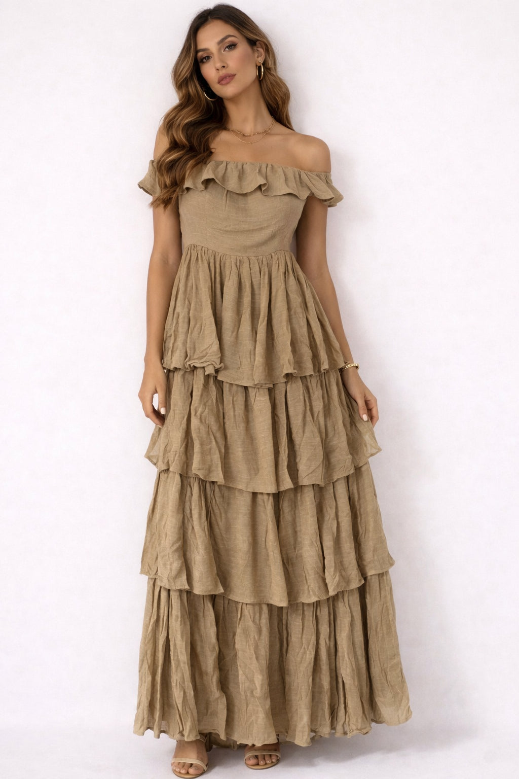 Island Escape Tiered Strapless Dress image 0