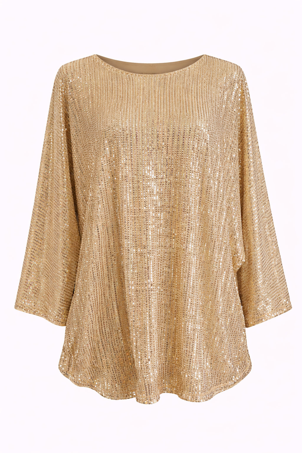 Curvy Gold Sequin Top image 0