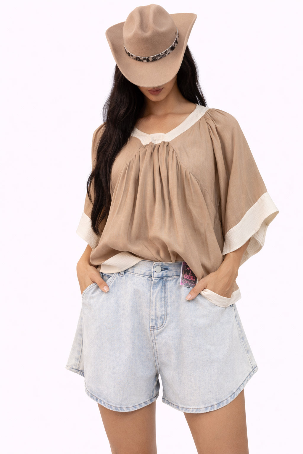 CoCo Cowgirl Taupe Top  image 0