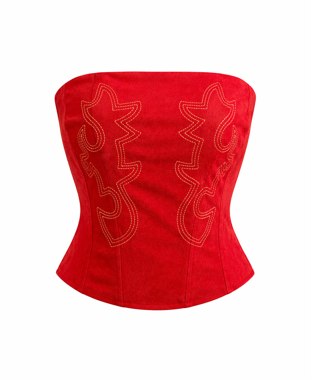 No Pressure Corset Top Red image 1