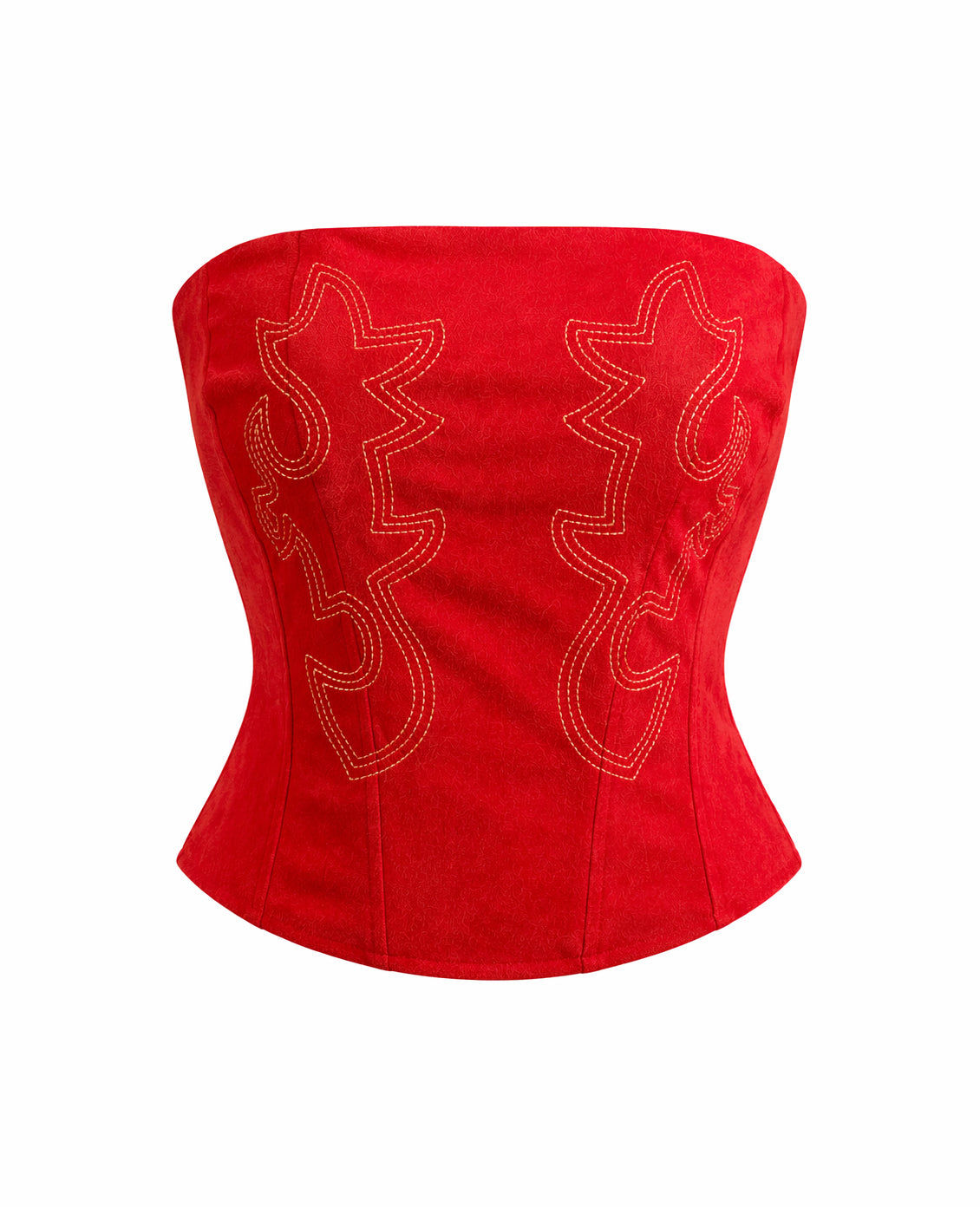 No Pressure Corset Top Red image 1