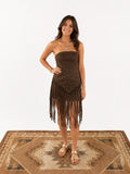 Do Not Disturb Fringe And Studded Dress  image 0