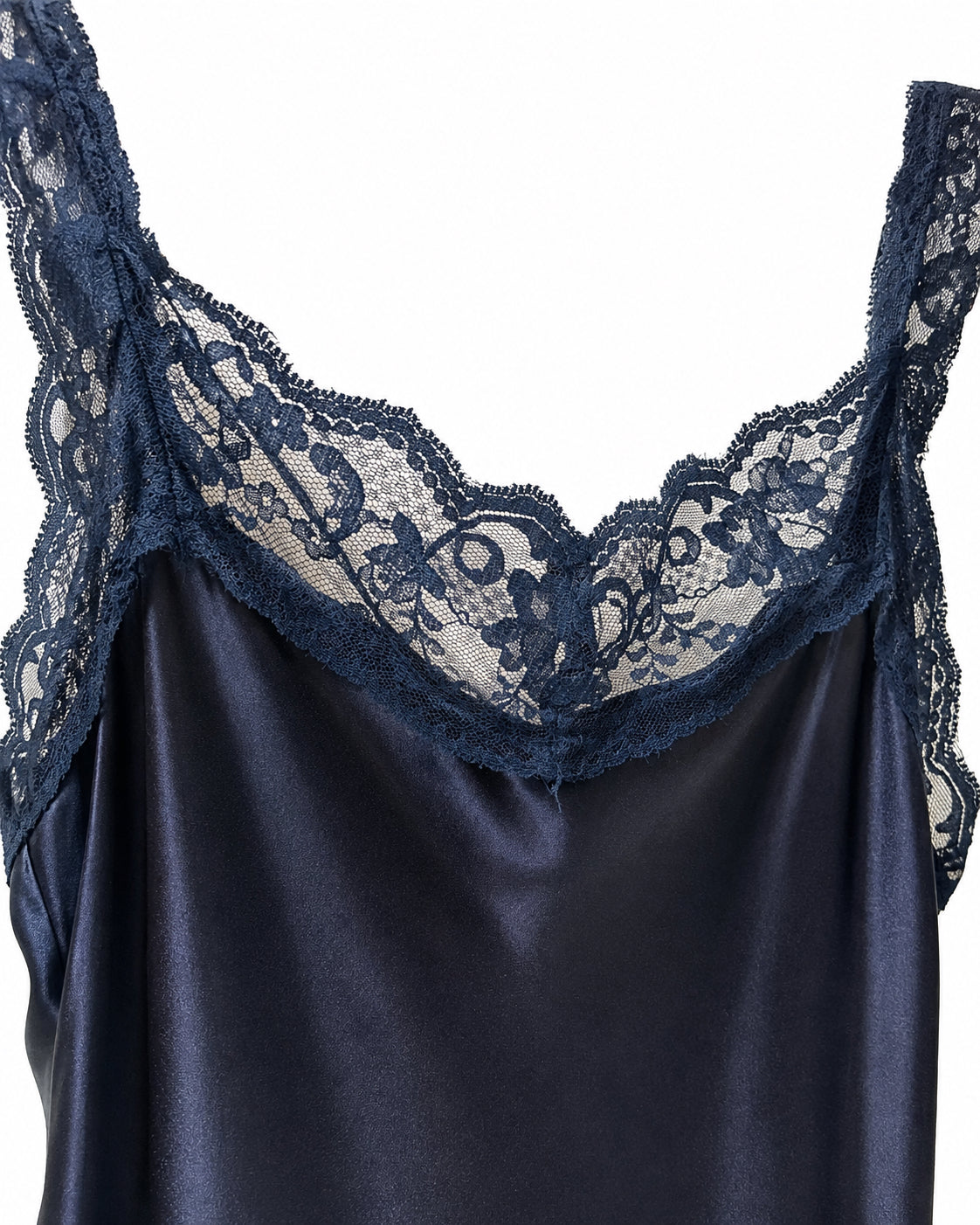Midnite Starr Navy Satin Slip Dress image 2