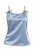 Oh My Darling Blue Satin Tank image 0