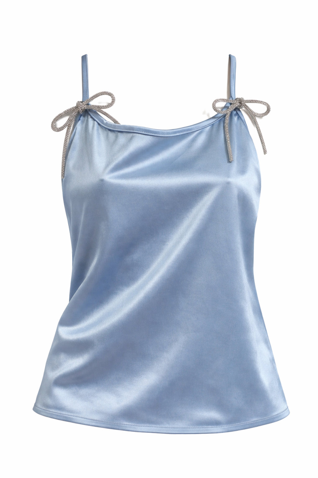 Oh My Darling Blue Satin Tank image 0