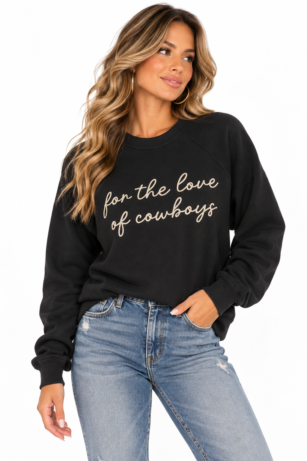 For The Love Of Cowboys Crewneck