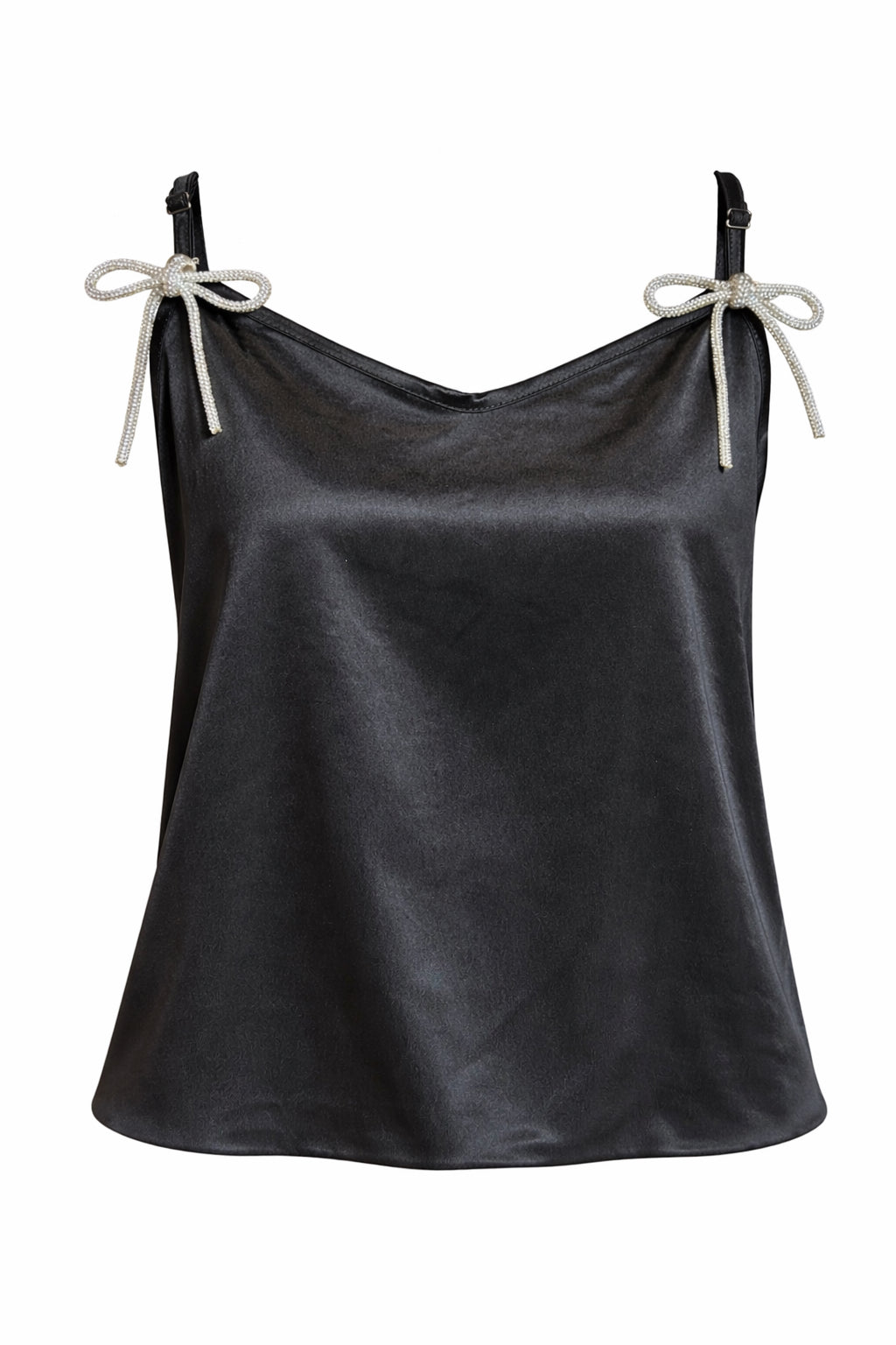 Oh My Darling Black Satin Tank image 0