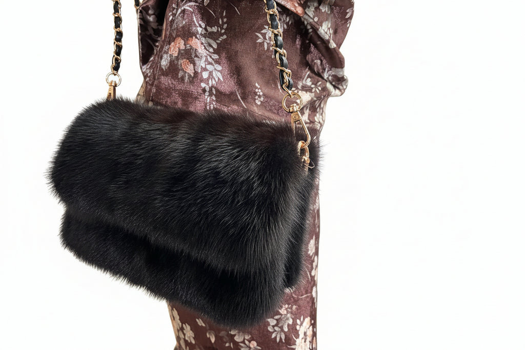 Mahogany Mink Crossbody Clutch