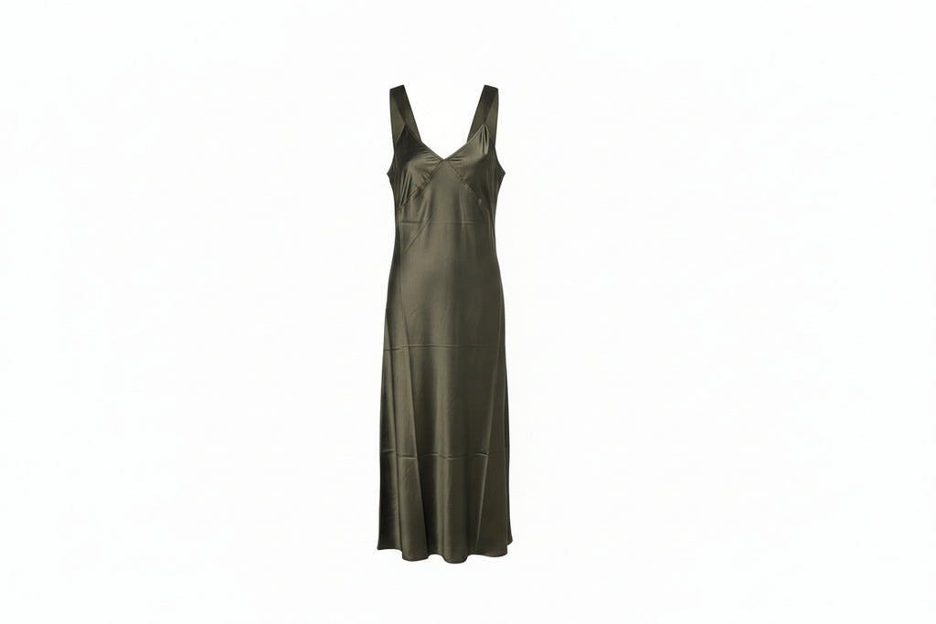 The Departure Olive Slip Dress
