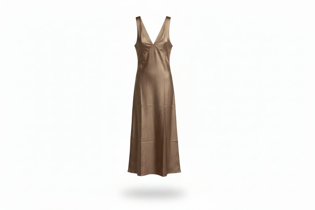The Arrival Khaki Slip Dress