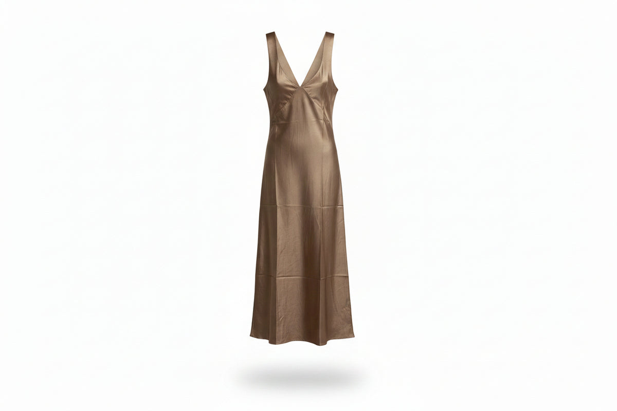 The Arrival Khaki Slip Dress