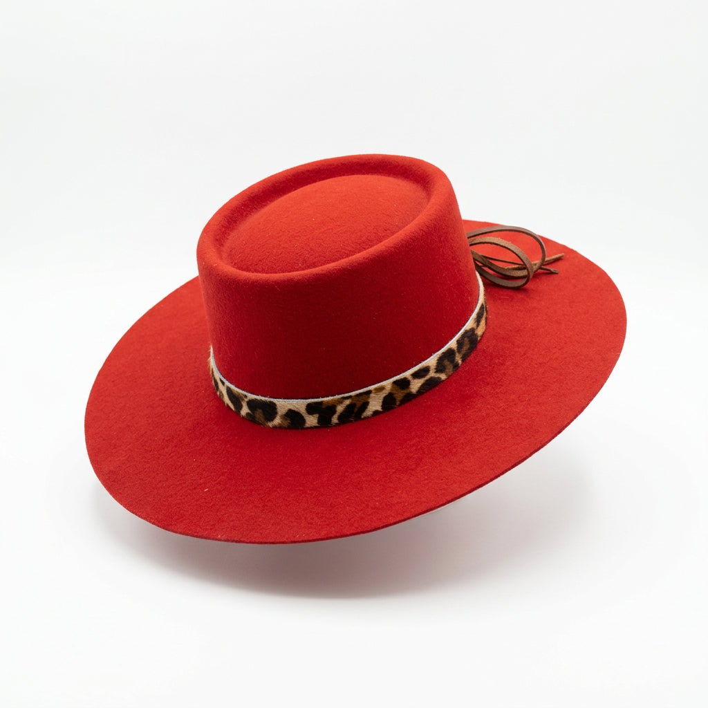 Valentine Red Halo Felt Hat