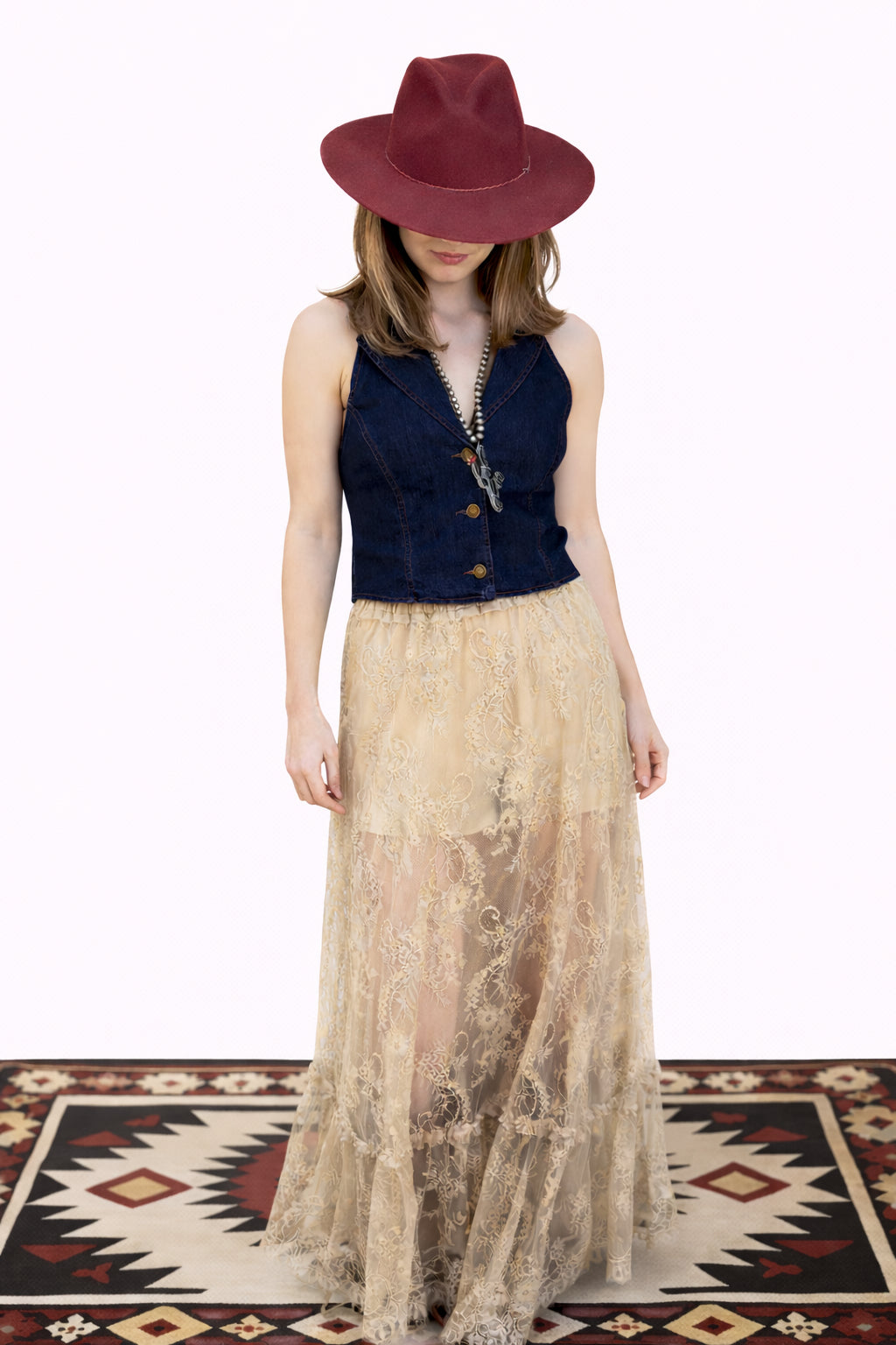 Stumble INN Denim Halter Vest image 0