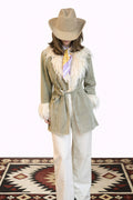 Winter Chills Faux Leather Off White Pant image 0