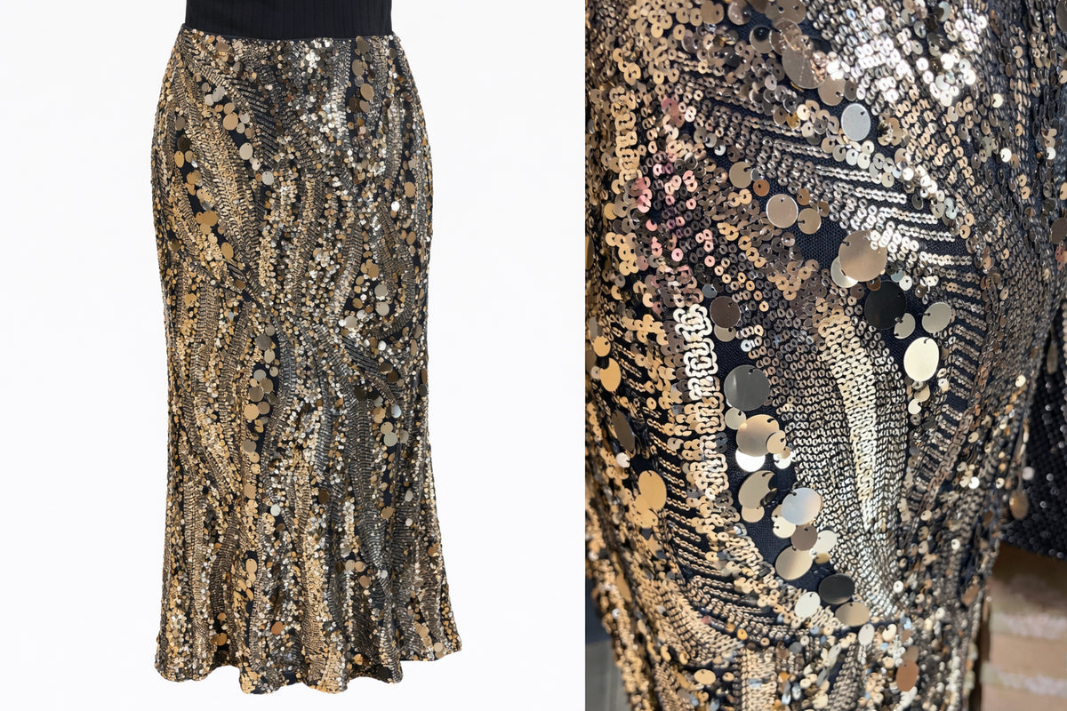 Gold Goddess Sequin Skirt image 1