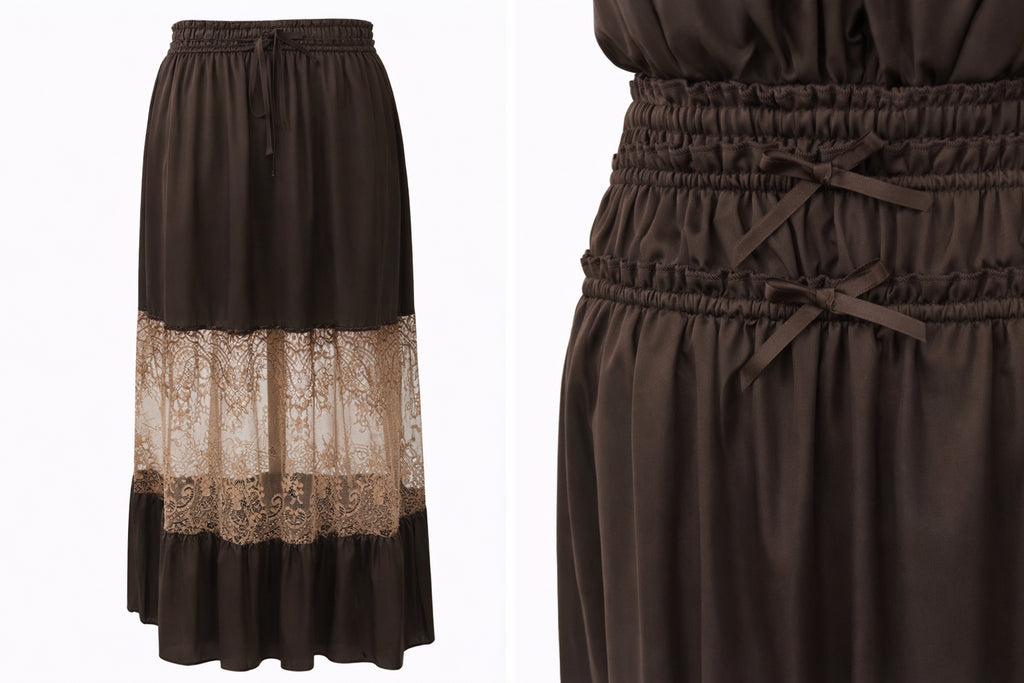 Maple Blossom Satin Skirt image 0