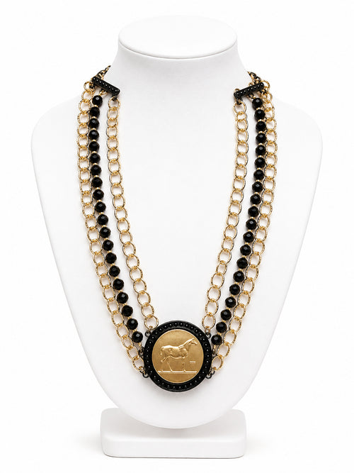 Black Stallion Reins Necklace  image 0