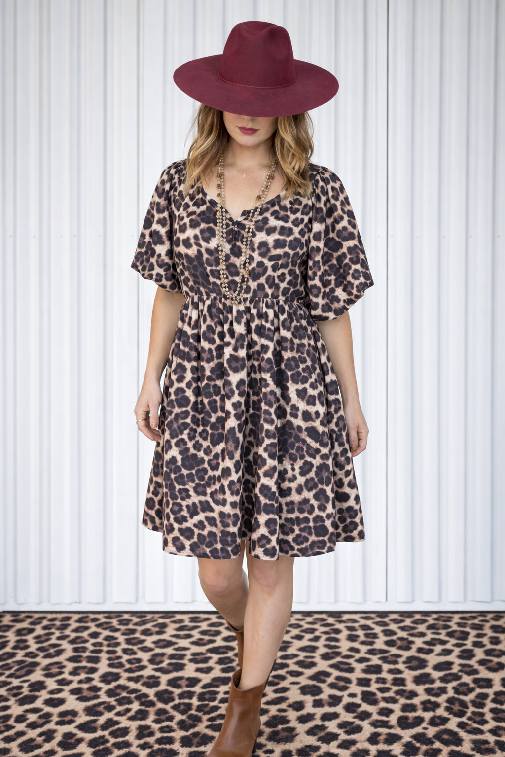 Saloon Siren Leopard Dress image 0