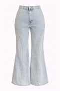 In My Rearview Lt. Denim Flares image 0