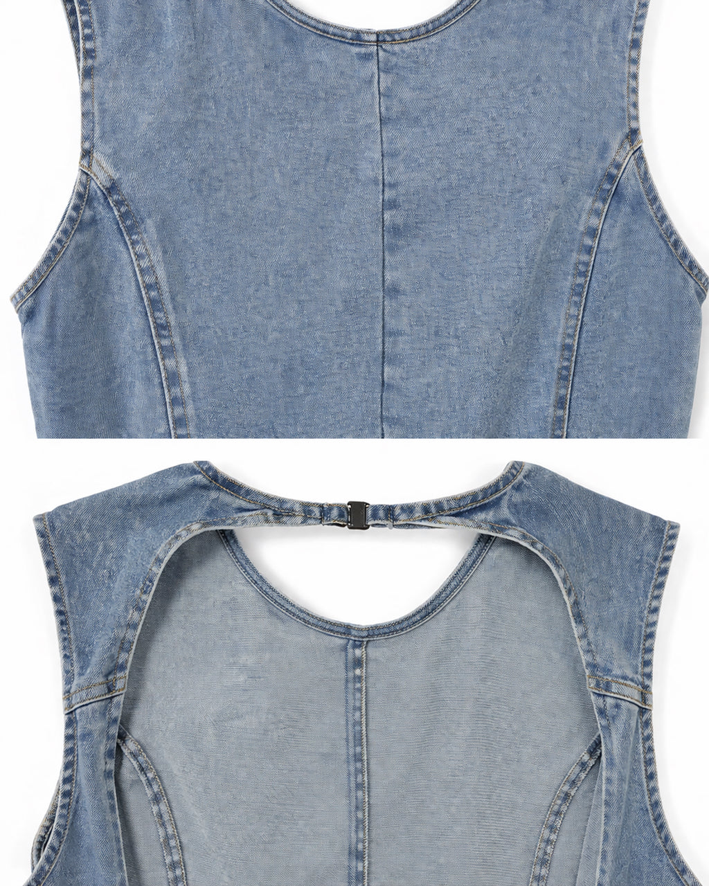 Tipsy Hurricane Open Back Denim Top  image 1