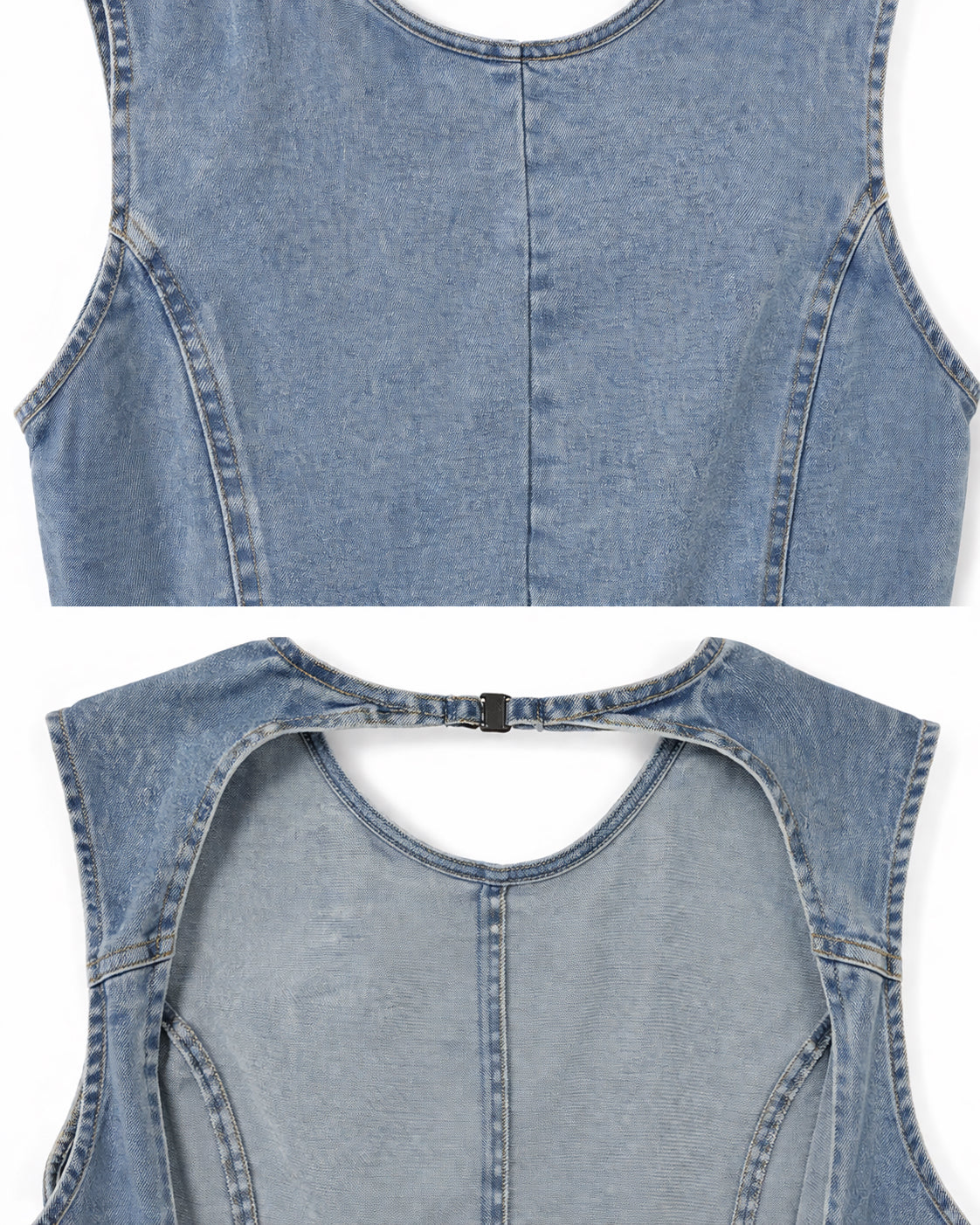 Tipsy Hurricane Open Back Denim Top  image 1
