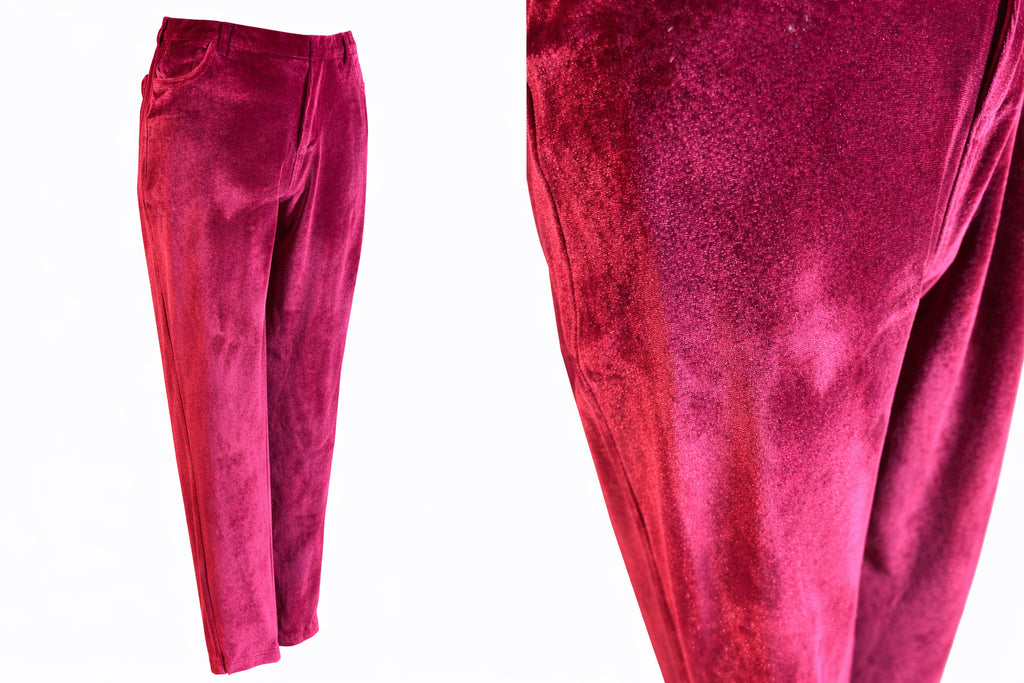 Spicy Cinnamon Burgundy Velvet Pants image 1