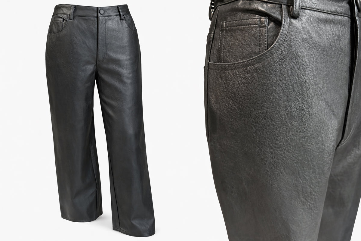 Heart Breaker Faux Leather Black Pant image 1