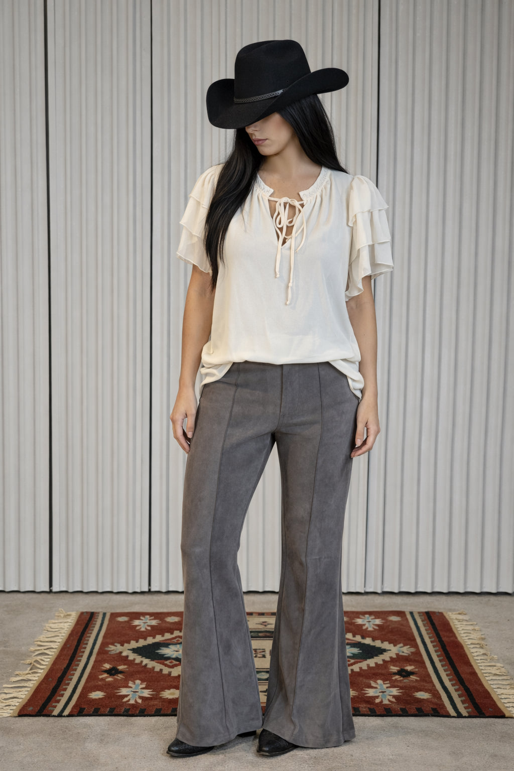 Smoking Gun Grey Suede Pant image 0