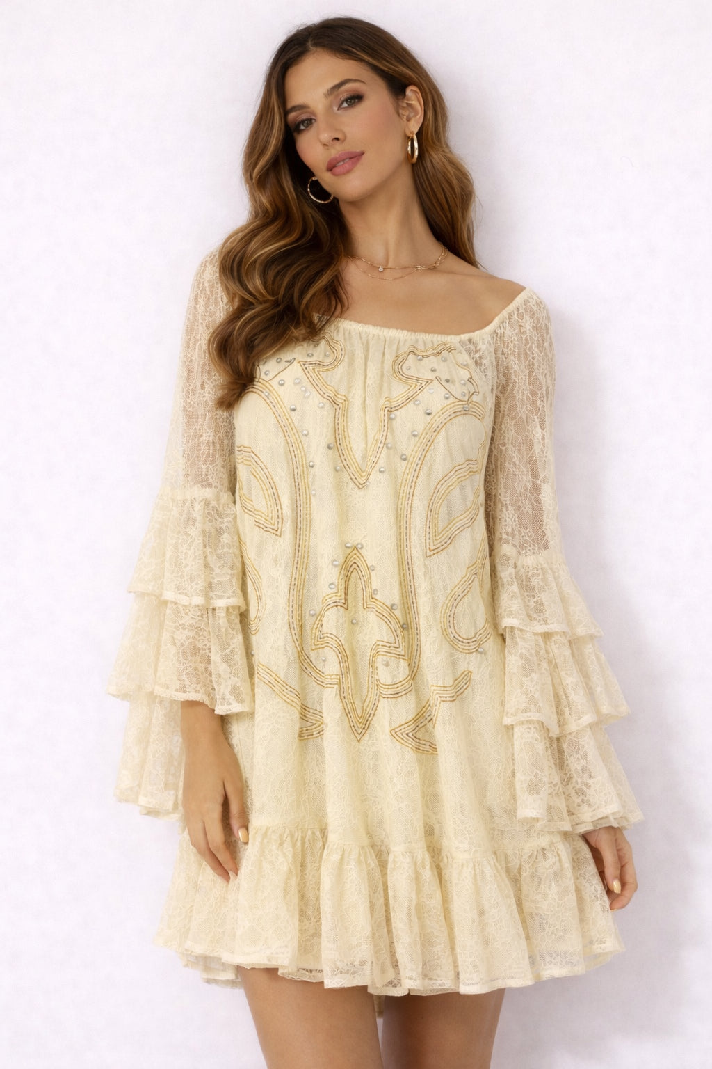 Vintage Romance Ivory Lace Dress image 0
