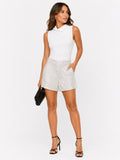 Burning Diamonds White Bling Shorts  image 0
